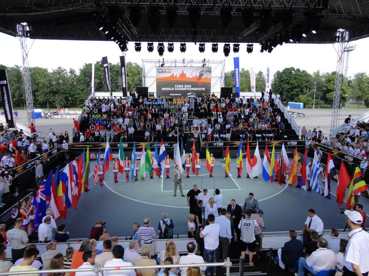 Gold Medals awarded on the Sport Court basketball courts at the FIBA ...